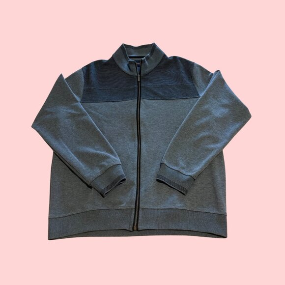 Men's Anthony of London Full Zip Sweater/Cardigan, Navy Blue, Size 2XL - Picture 1 of 3